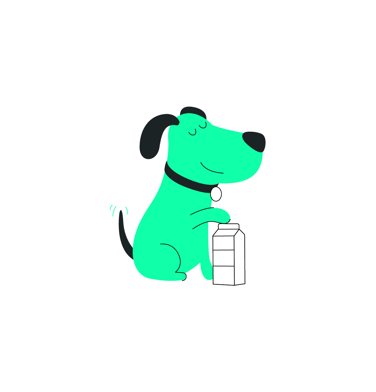 Illustration af lille hund